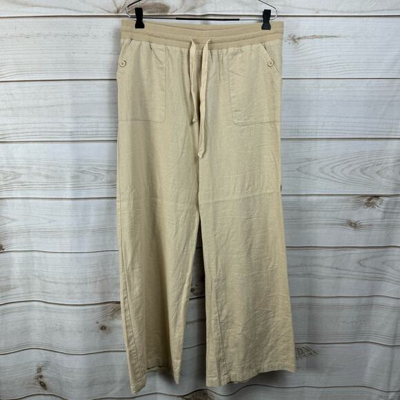 Felix High Fashion Tan Drawstring Elastic Waist Pull On Pants Size 1XL - Picture 1 of 8